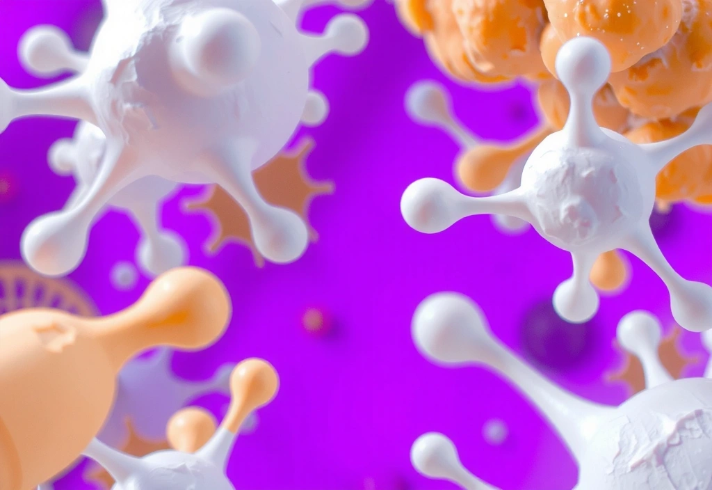 Imagen abstracta de bacterias beneficiosas en un ambiente intestinal saludable